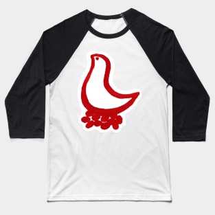 Little bird and red eggs (cut-out) Baseball T-Shirt